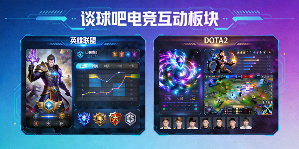 谈球吧电竞互动板块展示英雄联盟与DOTA2等电竞赛事